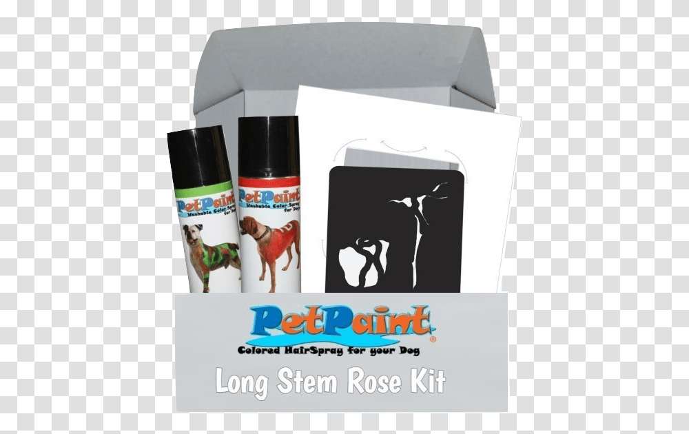 Long Stem Valentines Rose Kit Paint, Label, Dog, Bottle Transparent Png