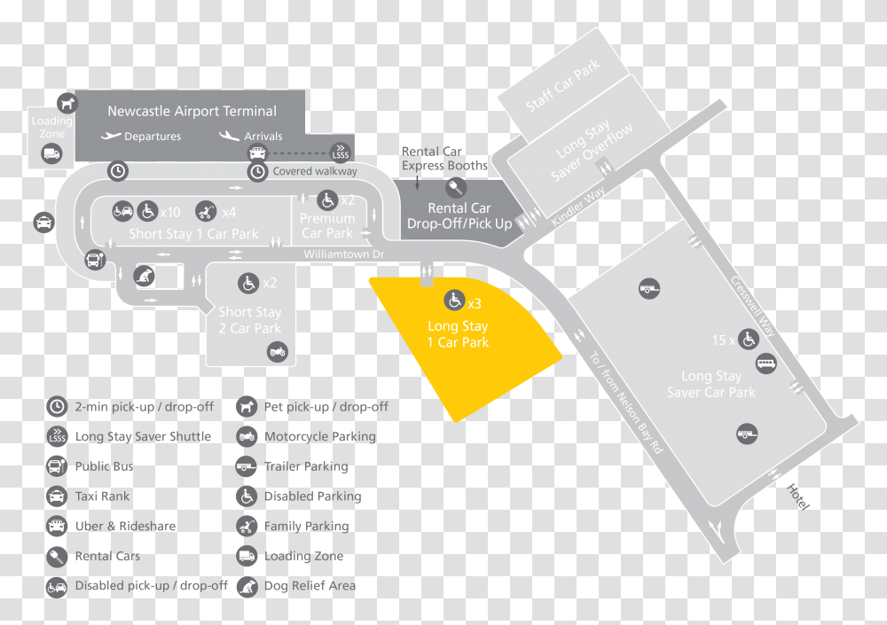 Long Term 1 Car Park Newcastle Airport Diagram, Plot, Plan, Text, Building Transparent Png