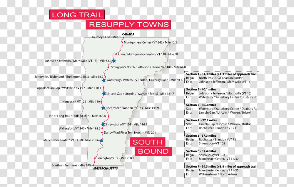 Long Trail Vermont Map, Plot, Diagram, Atlas, Plan Transparent Png