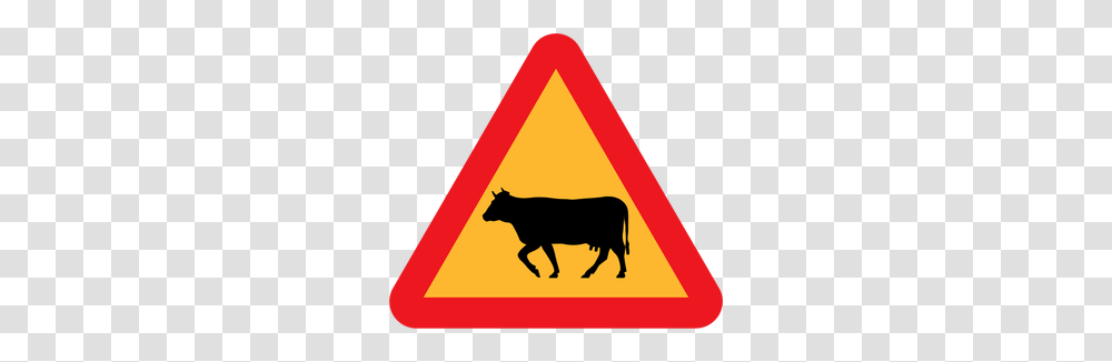 Longhorn Cattle Clipart, Road Sign, Cow, Mammal Transparent Png