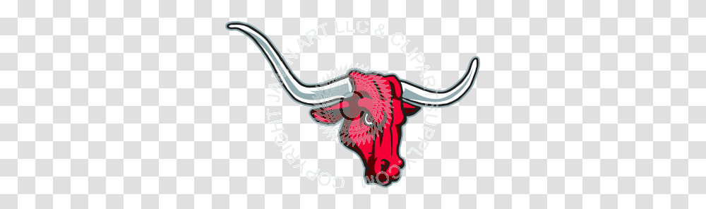 Longhorn Head Looking Right, Weapon, Weaponry, Smoke Pipe, Blade Transparent Png
