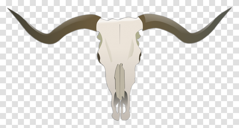 Longhorn Skull, Cattle, Mammal, Animal, Axe Transparent Png
