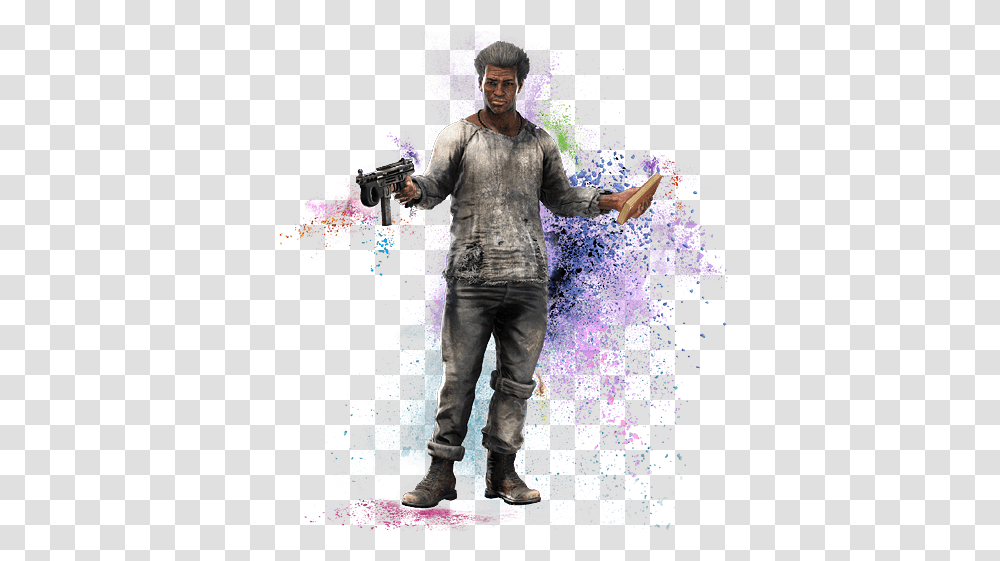 Longinus Far Cry 4 Fanart Longinus, Person, Leisure Activities, Pants, Clothing Transparent Png