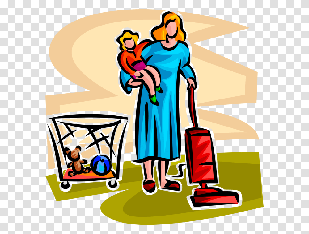 Look After Clipart, Cleaning, Appliance, Female, Vacuum Cleaner Transparent Png