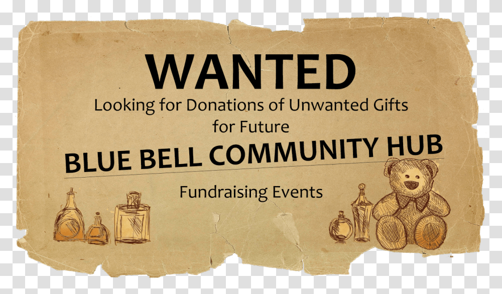 Looking For Donations Of Unwanted Gifts Flyer, Teddy Bear, Label, Paper Transparent Png