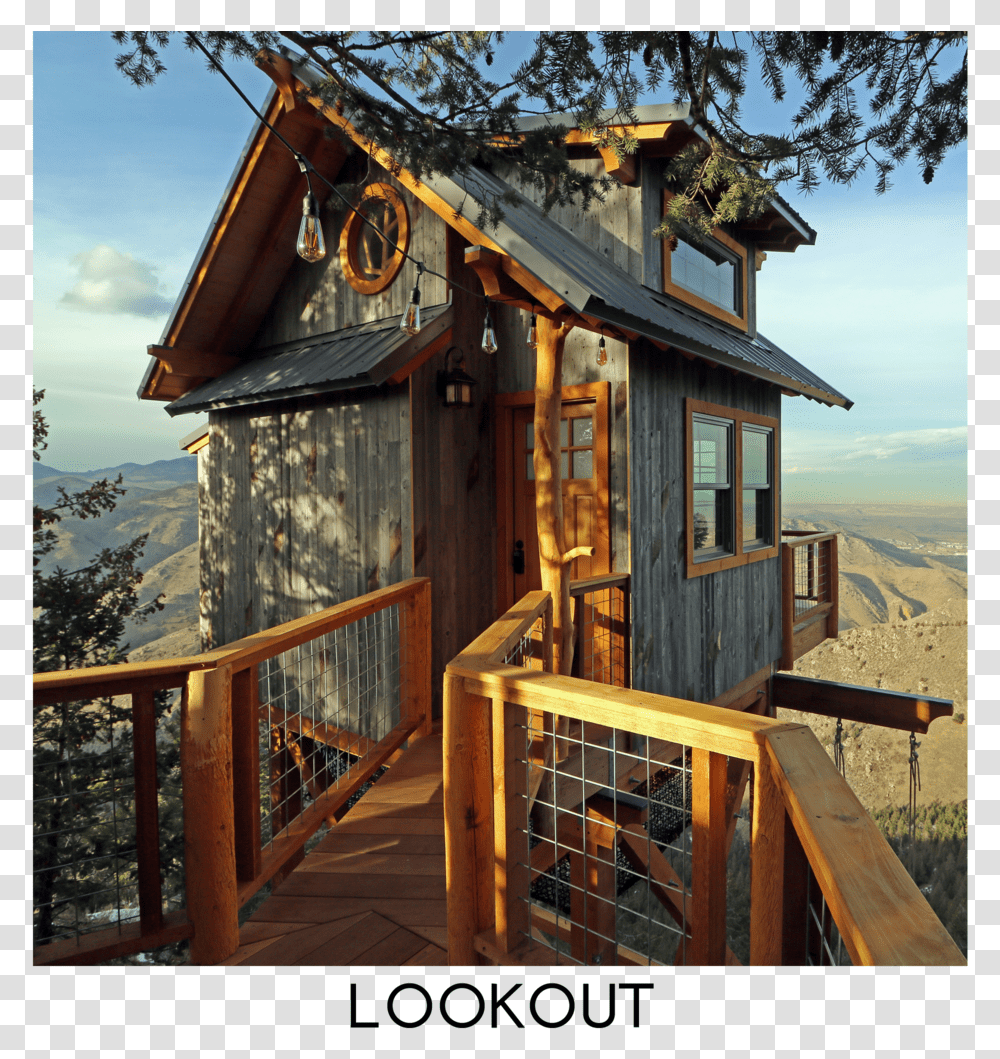Lookout Square Title, Housing, Building, Cabin, House Transparent Png