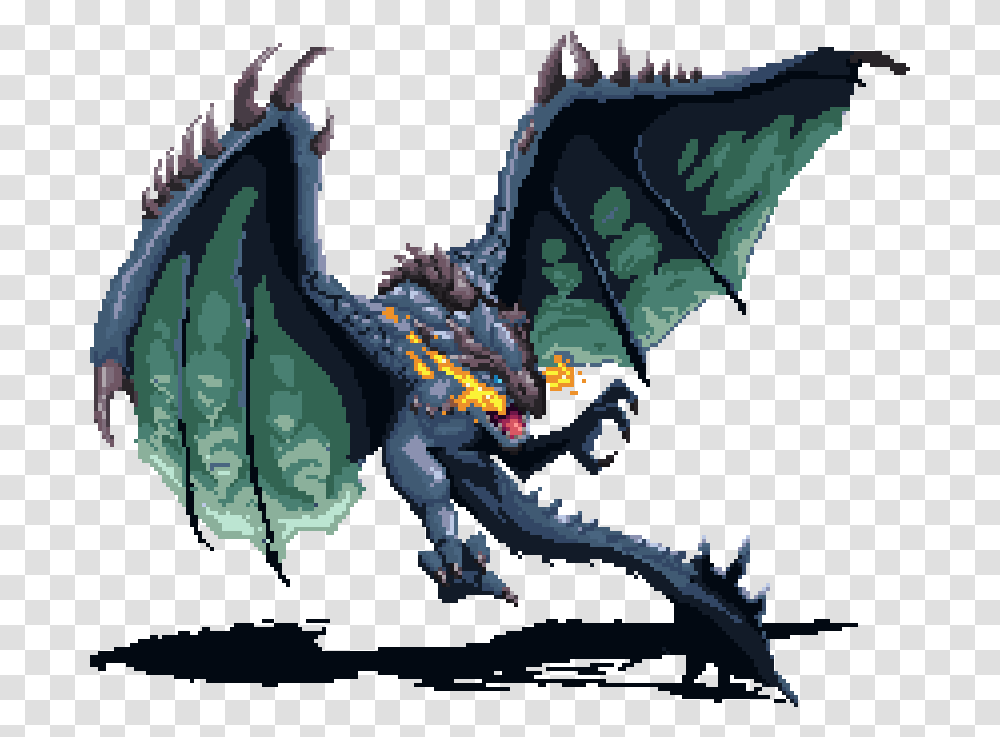 Looks Like A Boss Doesnt It Rathalos Pixel Art, Dragon Transparent Png