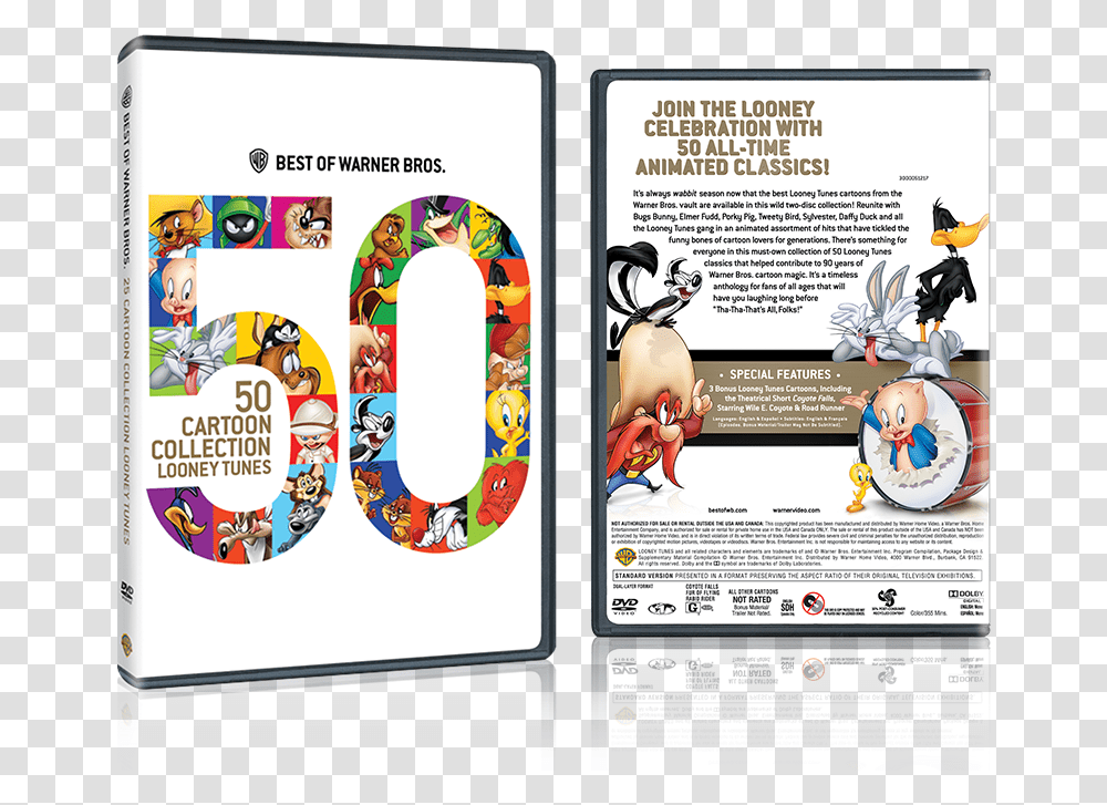 Looney Tunes 50 Dvd, Number, Poster Transparent Png