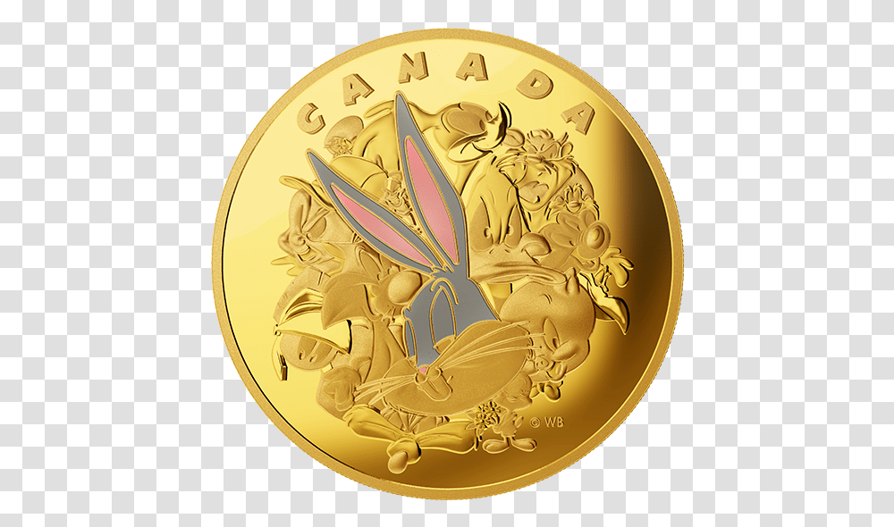 Looney Tunes Coins Royal Canadian Mint, Gold, Gold Medal, Trophy, Chandelier Transparent Png