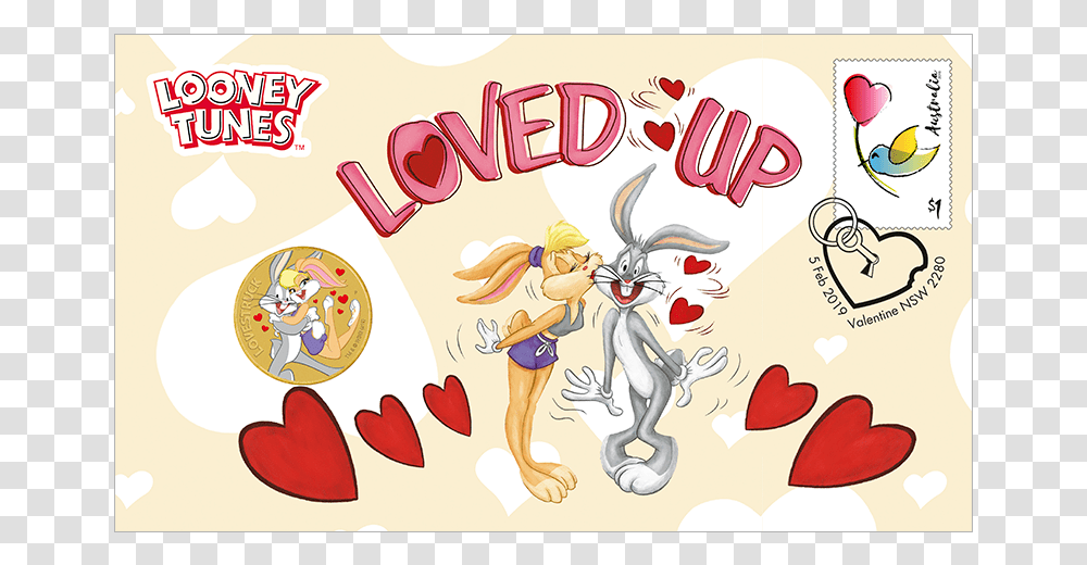 Looney Tunes Lovestruck Postal Numismatic Cover Product Looneytunes 2019, Plectrum, Label, Person Transparent Png