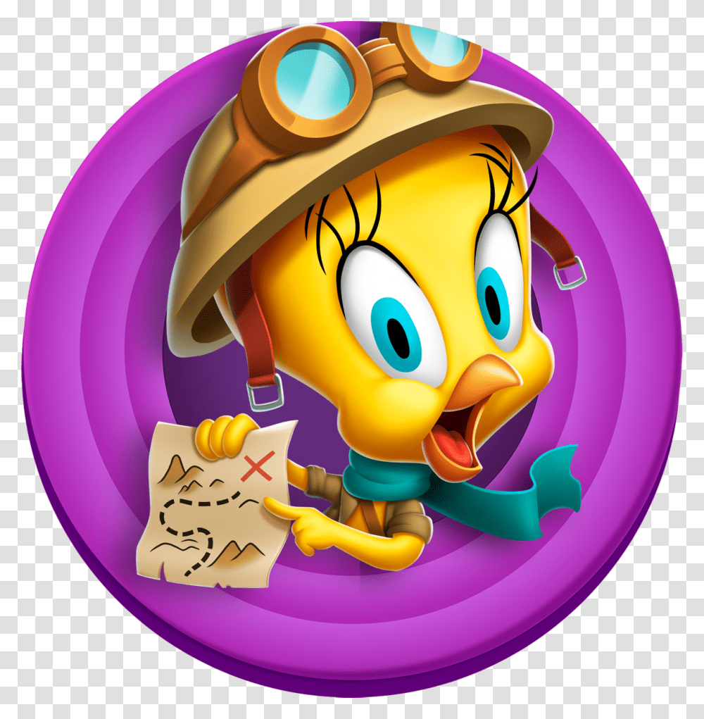 Looney Tunes World Of Mayhem New Treasure Hunter Tweety, Sphere, Birthday Cake, Food Transparent Png