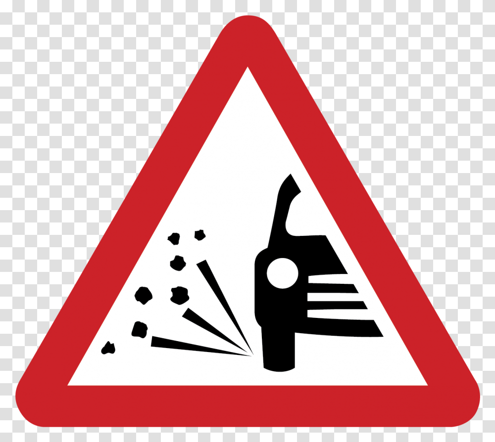 Loose Chippings Sign, Triangle, Road Sign Transparent Png