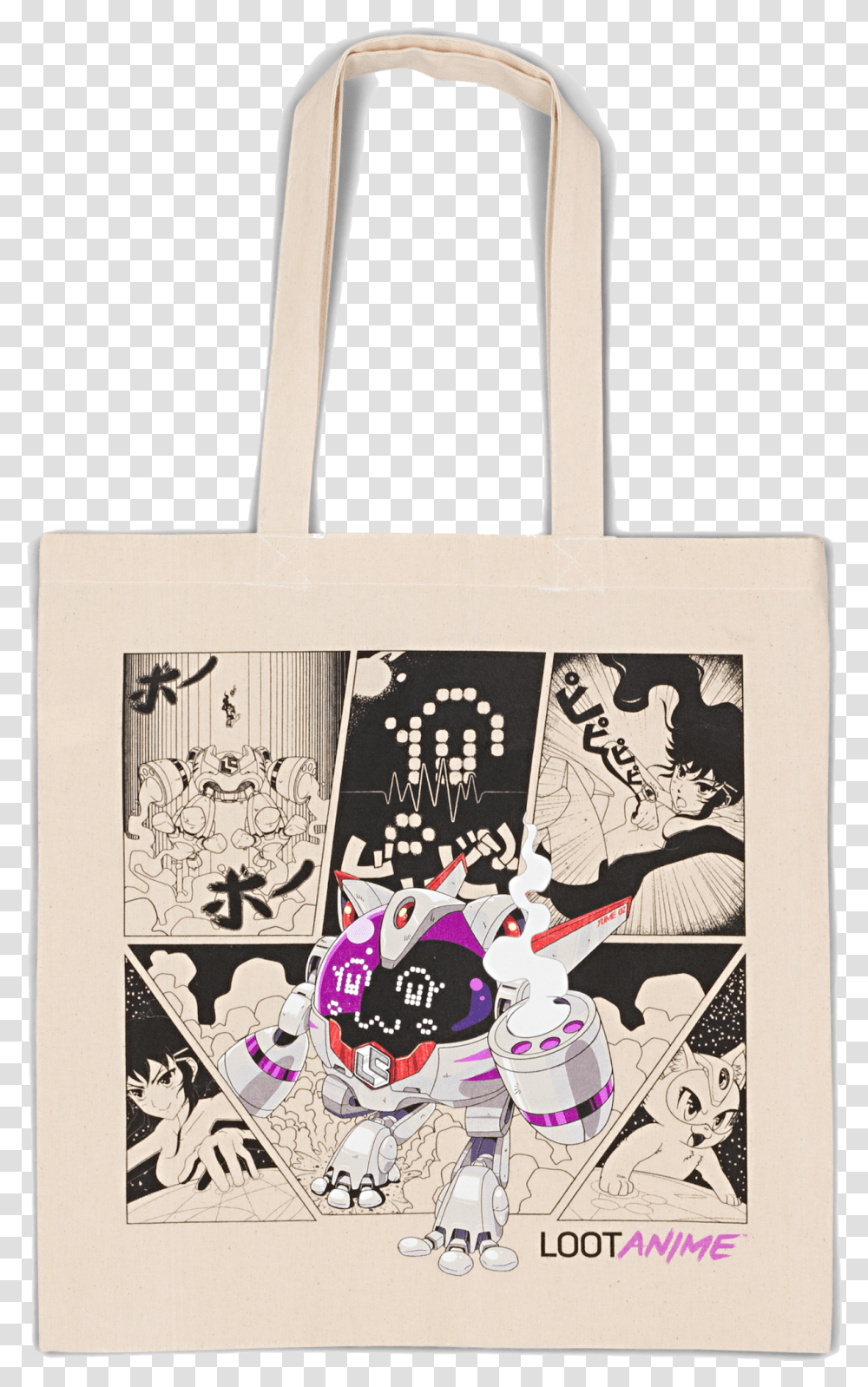Loot Anime Yume Cat Mech Tote Bag Crate Exclusive Loot Anime February 2019, Poster, Advertisement, Handbag, Accessories Transparent Png