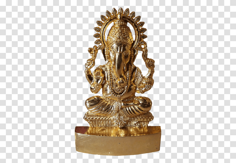 Lord Ganesh Download Statue, Chandelier, Lamp, Bronze, Gold Transparent Png
