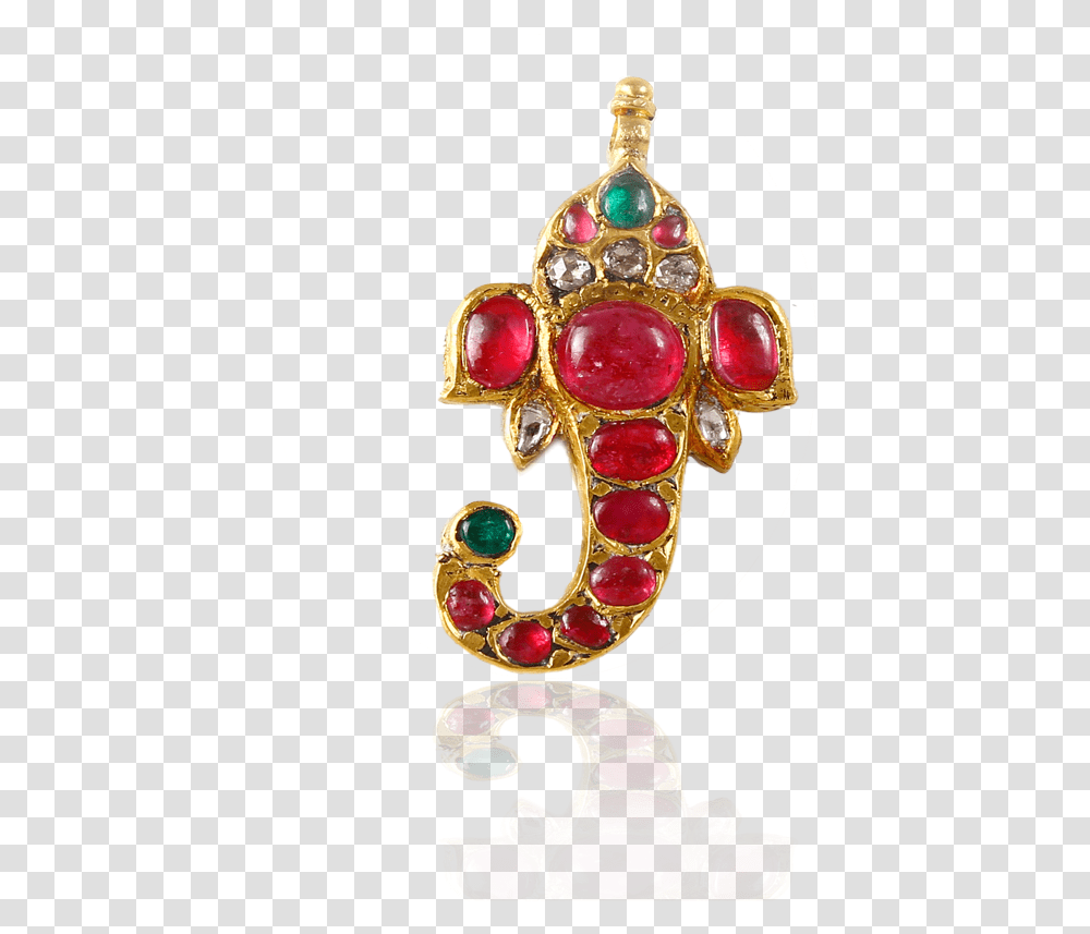 Lord Ganesha Ethnic Gemstone Pendant Ruby, Jewelry, Accessories, Accessory, Ornament Transparent Png