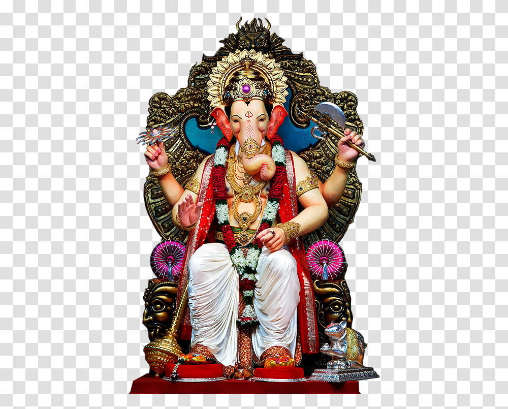 Lord Ganesha Pic Ganpati Bappa Images Download, Festival, Crowd, Person, Architecture Transparent Png