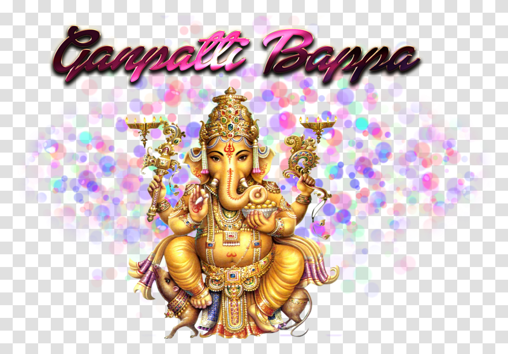 Lord Ganpatti Bappa Photo Background Anne Name, Advertisement, Poster, Collage, Paper Transparent Png