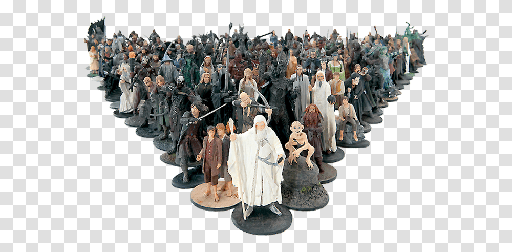 Lord Of The Rings Figurine Collection Lord Of The Rings Figures, Person, Crowd, People Transparent Png