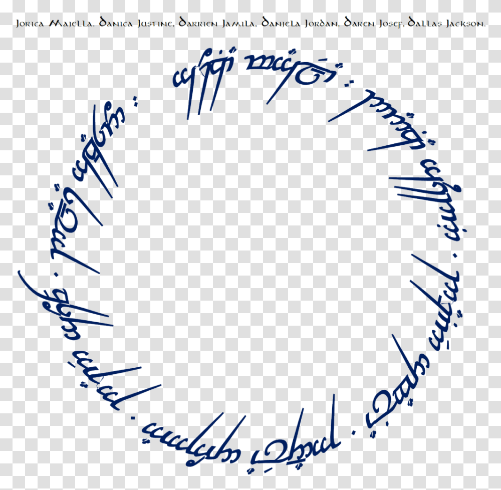 Lord Of The Rings Ring Lord Of The Rings, Sphere, Signature, Handwriting Transparent Png