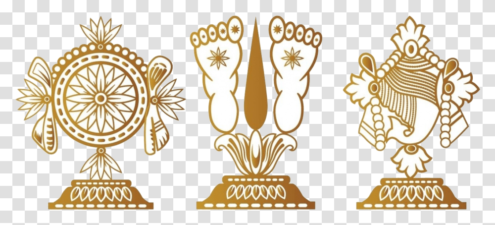 Lord Perumal Symbol Of Tirupati Balaji, Chandelier, Lamp, Trophy, Furniture Transparent Png