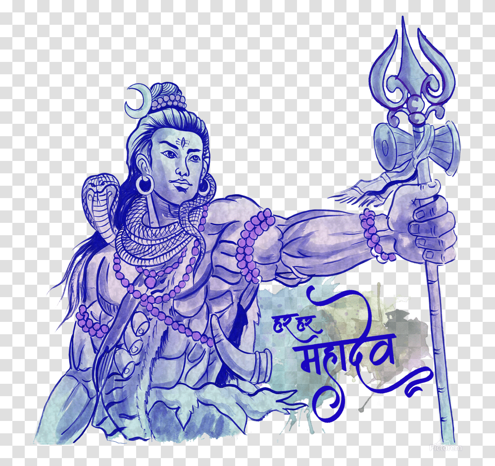 Lord Shiva, Person, Drawing, Emblem Transparent Png