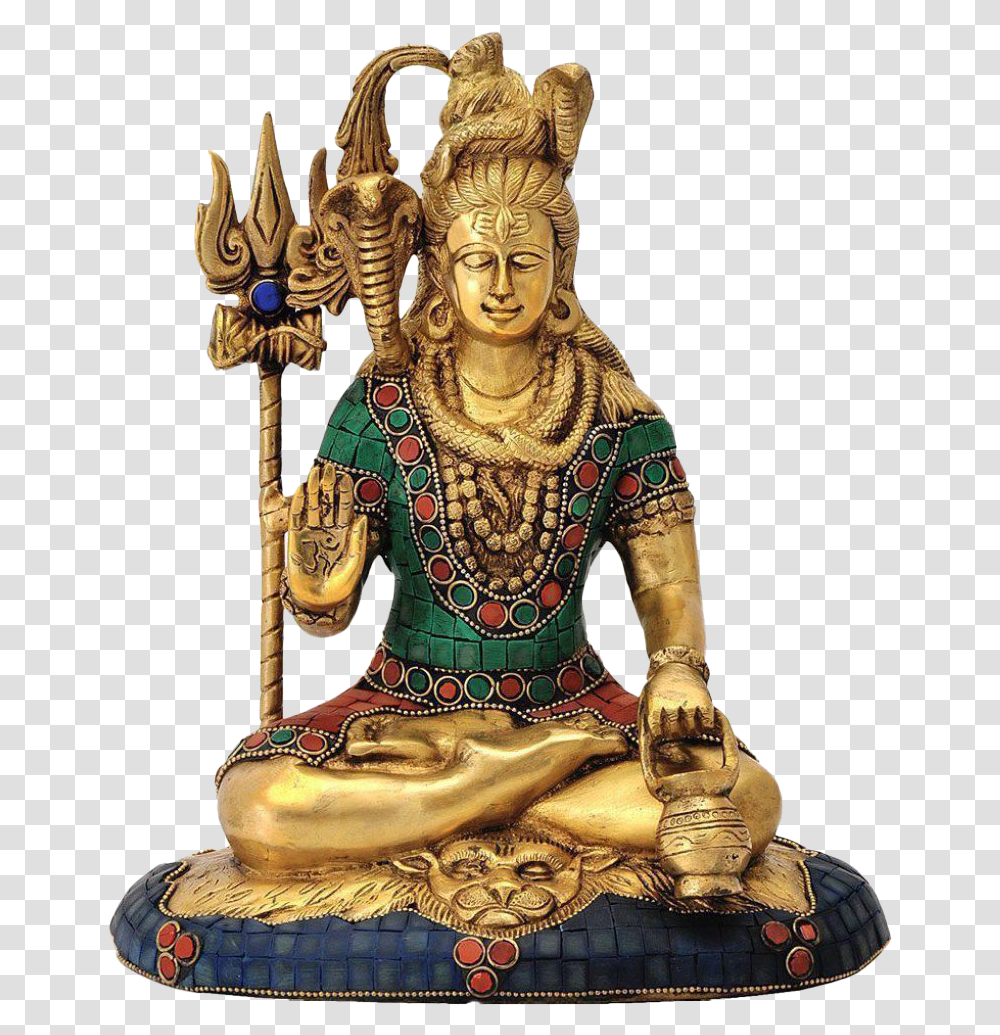Lord Shiva Statue In Brass, Worship, Buddha, Person Transparent Png
