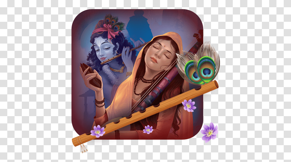 Lord Shri Krishna Theme Apk 1 Mira Love Quotes In Hindi, Graphics, Art, Person, Floral Design Transparent Png