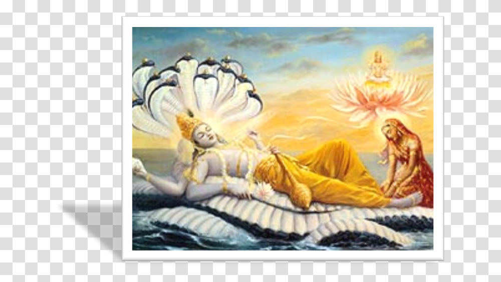 Lord Vishnu Yoga Nidra, Painting, Person, Human Transparent Png