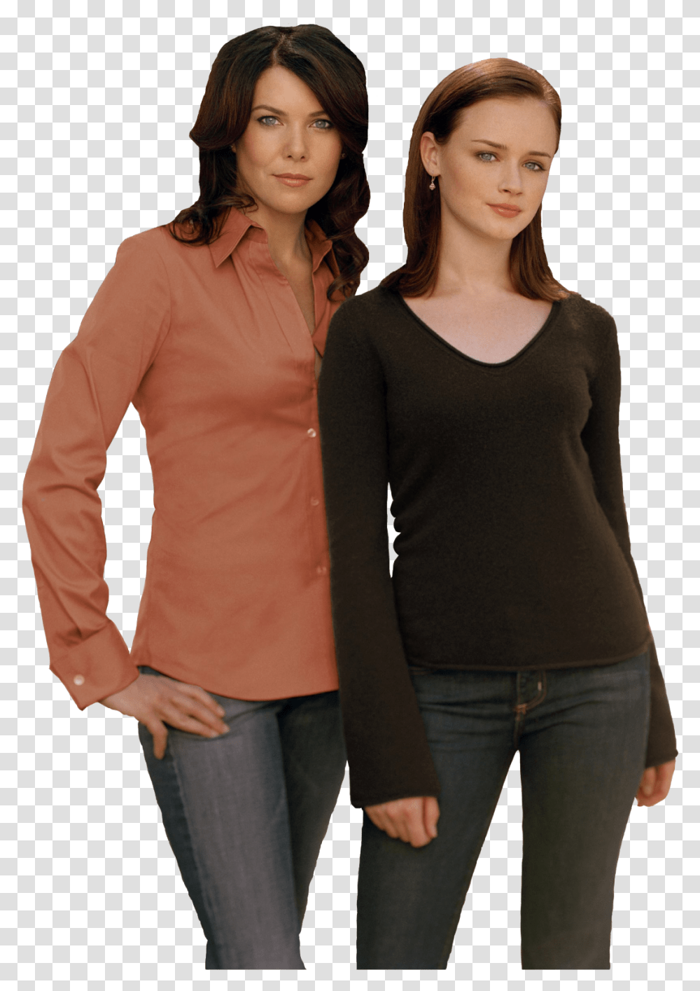 Lorelai And LorelaiClass Img Responsive Owl First Gilmore Girls, Sleeve, Long Sleeve, Person Transparent Png