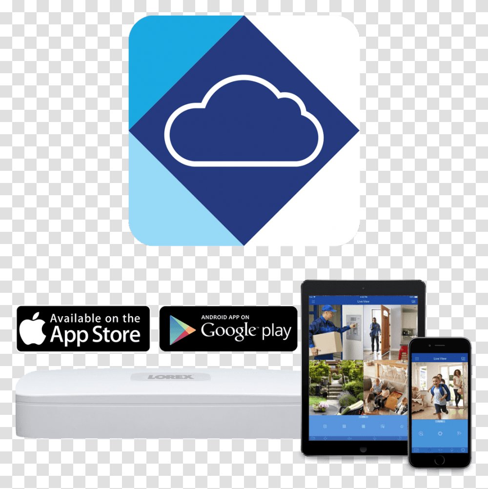 Lorex Cloud App Available On The App Store, Computer, Electronics, Person, Human Transparent Png