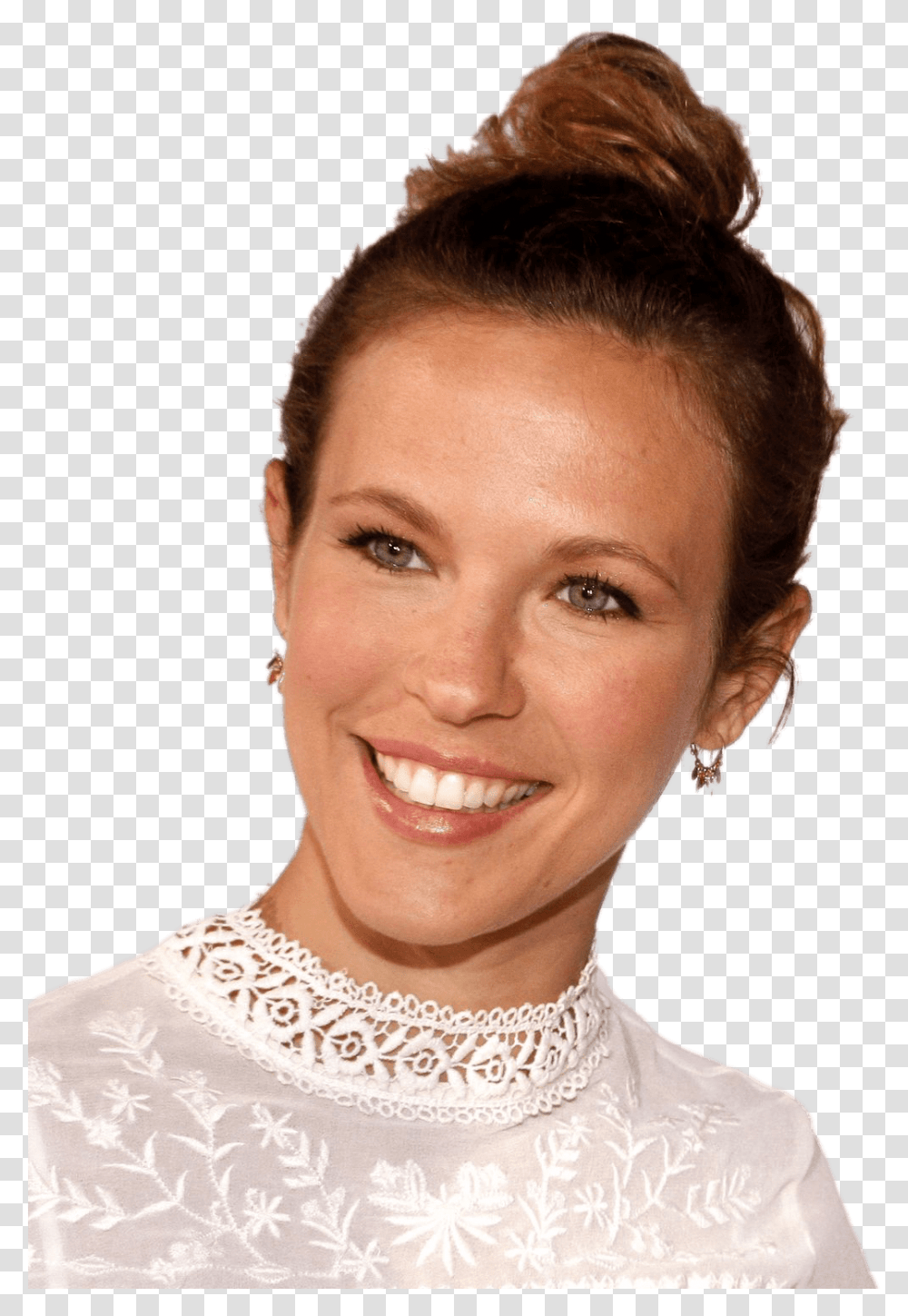 Lorie Pester Hair In Bun Photo Shoot, Face, Person, Necklace, Jewelry Transparent Png