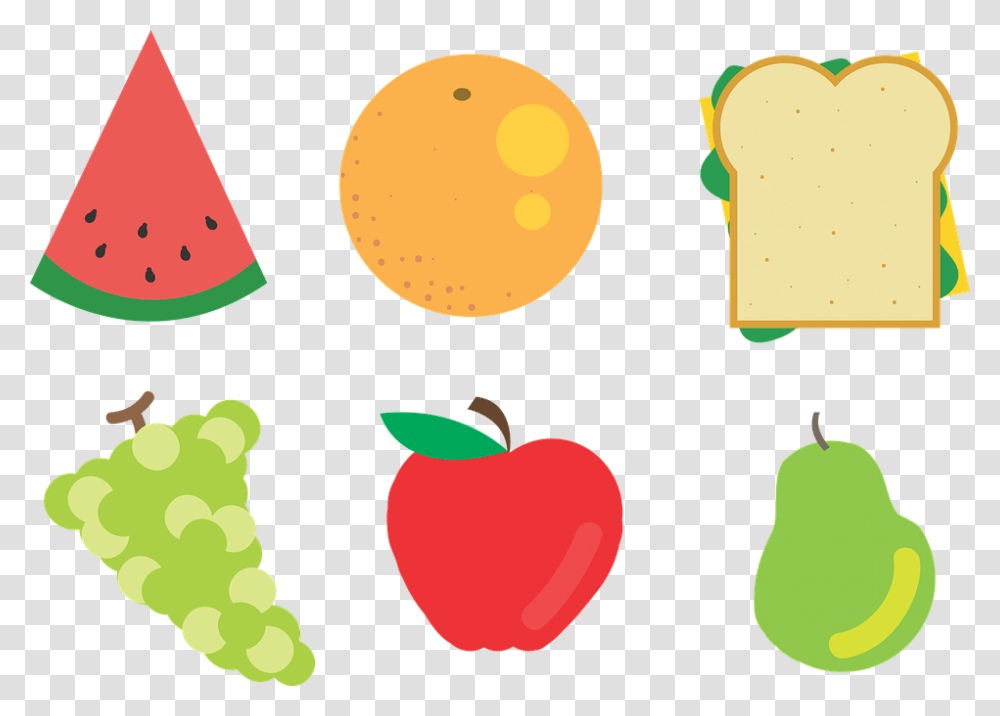 Los Alimentos Picnic Saludable Sndwich Sanda Comida Saludable Dibujo, Plant, Fruit, Food, Apple Transparent Png