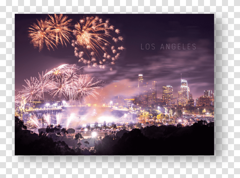 Los Angeles 6 Journal Fireworks, Nature, Outdoors, Night, Crowd Transparent Png