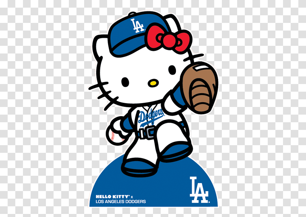 Los Angeles Dodgers On La Dodgers Logo Hello Kitty, Mascot, Poster, Advertisement Transparent Png
