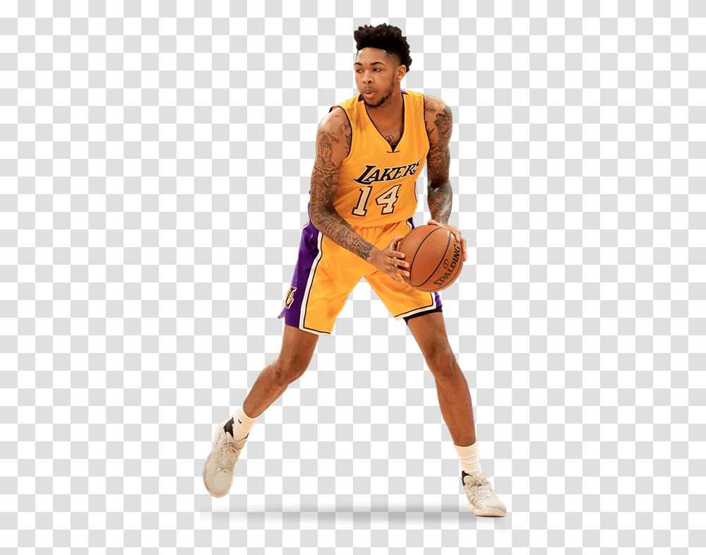 Los Angeles Lakers Basket4ballers Dribble Basketball, Person, Human, People, Team Sport Transparent Png