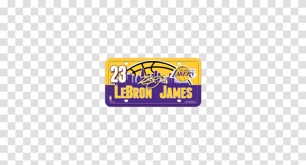 Los Angeles Lakers Lebron James License Plate Lakers Store, Label, Word Transparent Png