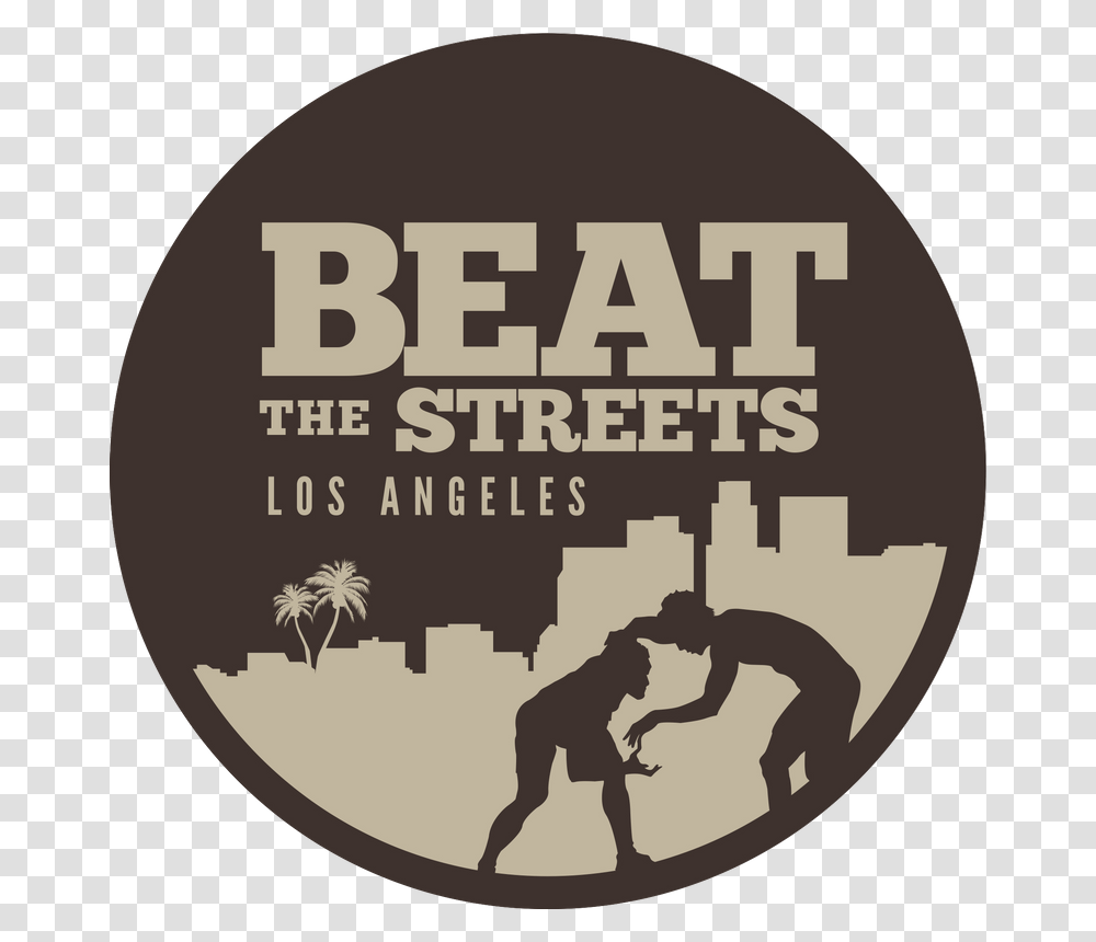 Los Angeles Silhouette Beat The Streets Los Angeles, Label, Person, Sticker Transparent Png