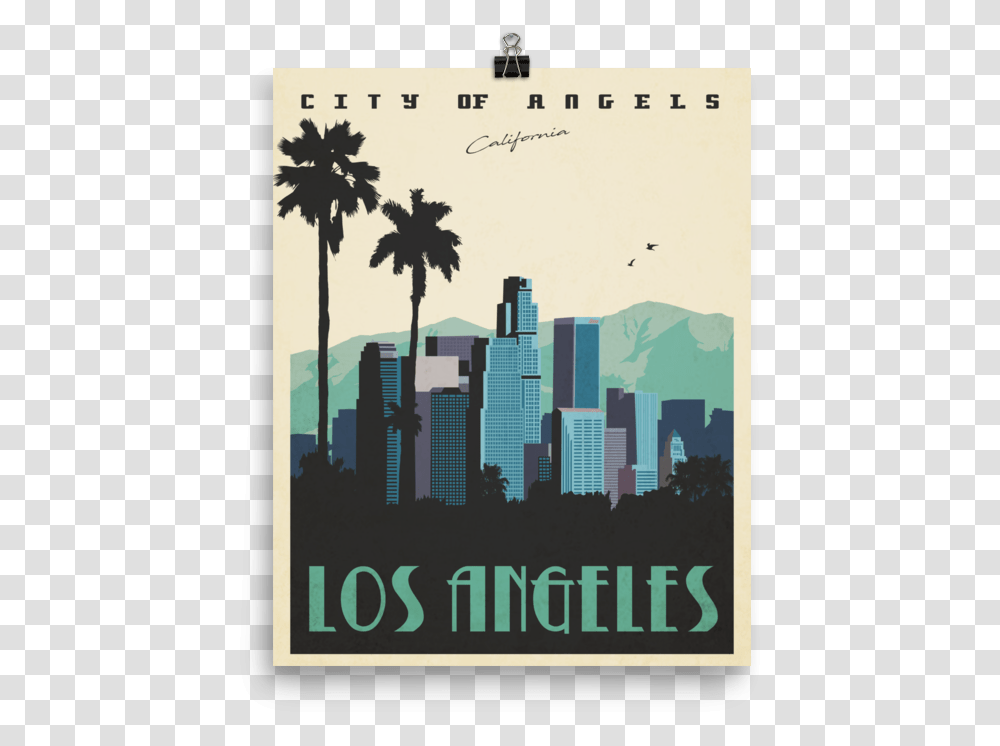 Los Angeles Skyline Silhouette California Twa Travel Posters Los Angeles, Advertisement, Flyer, Paper, Brochure Transparent Png