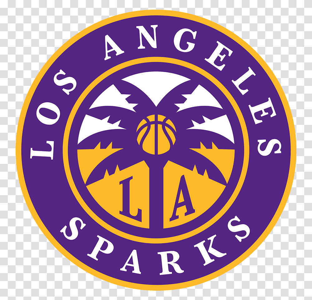Los Angeles Sparks Primary Logo Los Angeles Sparks, Symbol, Badge, Emblem, Text Transparent Png