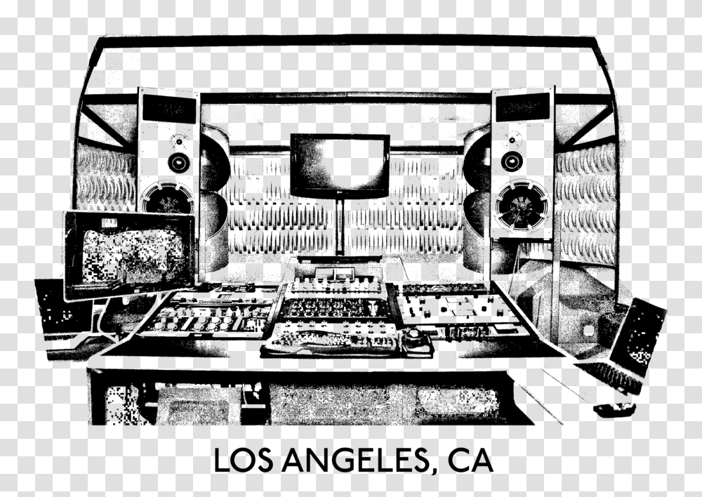 Los Angeles Studio V2 Monochrome, Electronics, LCD Screen, Monitor, Piano Transparent Png
