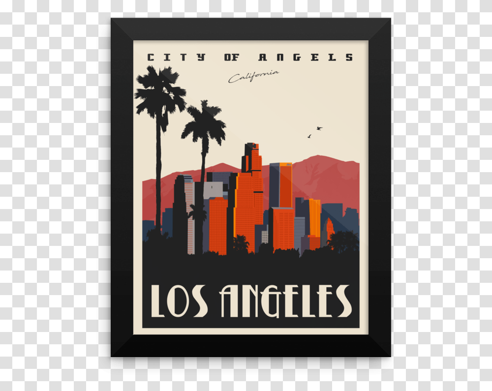 Los Angeles Travel Poster, Advertisement, Flyer, Paper, Brochure Transparent Png