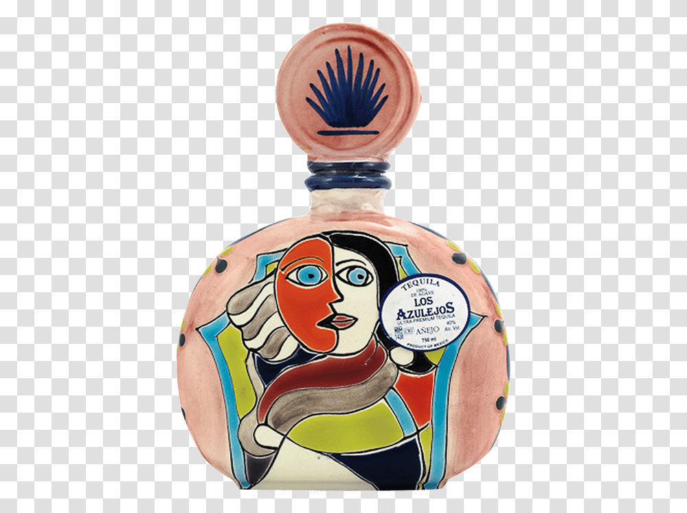 Los Azulejos Anejo Picasso Bottle Azulejos Tequila Anejo Handmade Picasso Bottle, Liquor, Alcohol, Beverage, Drink Transparent Png