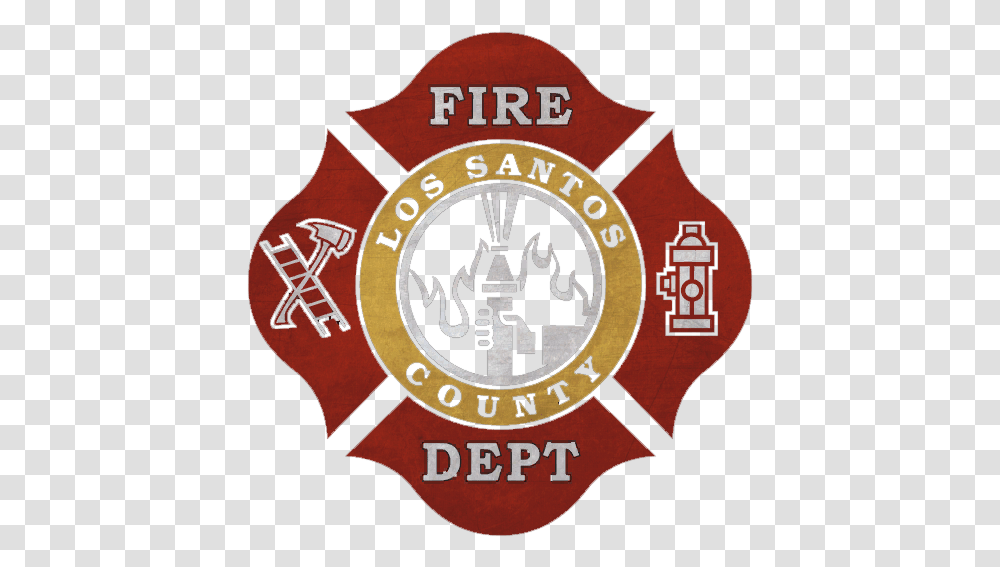 Los Santos Fire Department Jack Daniels Fire, Logo, Symbol, Trademark, Badge Transparent Png