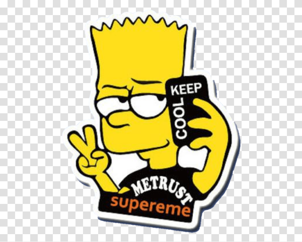 Los Simpson Logos Supreme, Hand, Label Transparent Png