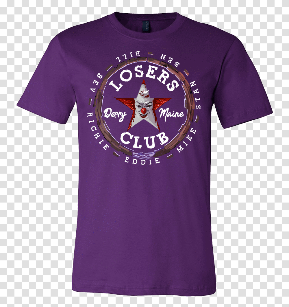 Losers Club Shirt Scary Clown Fan Tee Thumbnail Active Shirt, Apparel, T-Shirt Transparent Png