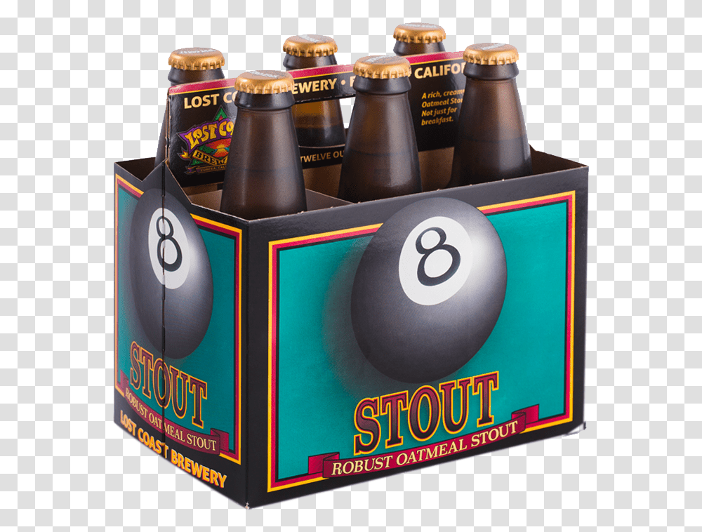 Lost Coast Eight Ball Stout Guinness, Beer, Alcohol, Beverage, Drink Transparent Png