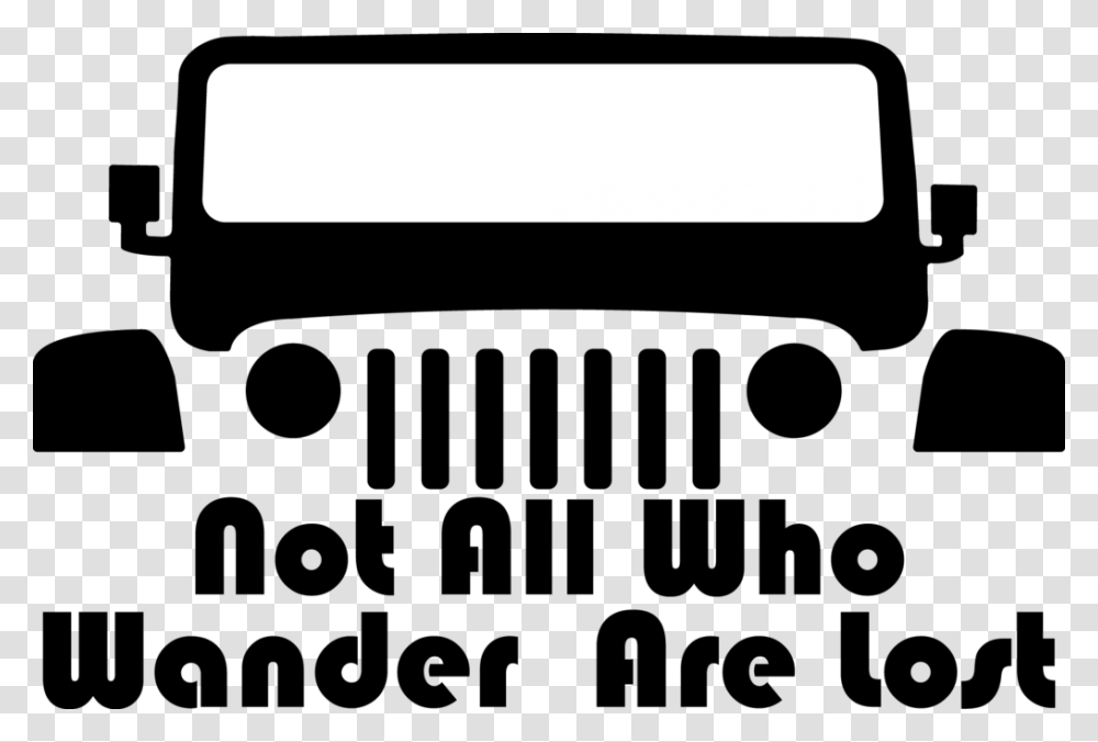 Lost Decal Jeep Not All Who Wander Are Lost, Logo, Trademark Transparent Png