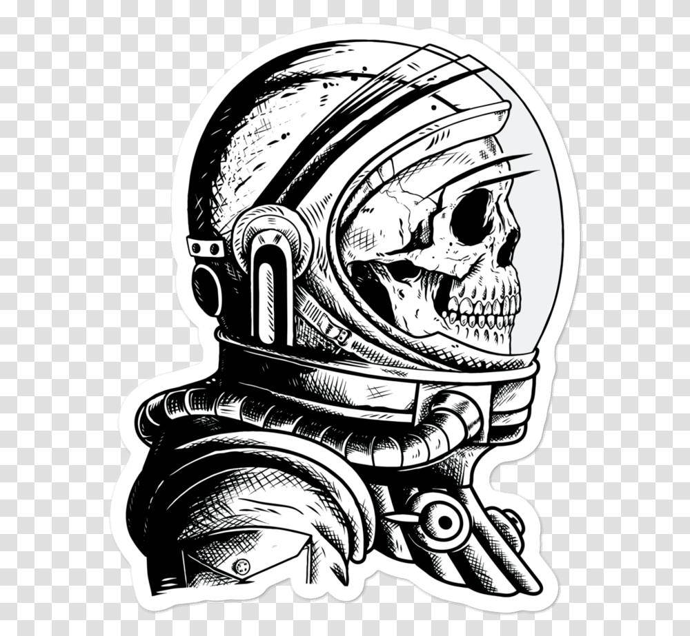 Lost In Space Sticker 2020 Tattoo Skeleton Space Sticker, Helmet, Clothing, Apparel, Astronaut Transparent Png