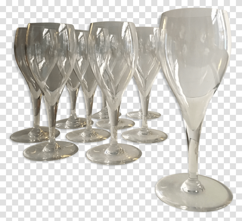 Lot Of 10 Baccarat Crystal Wine Glasses Model Saint Wine Glass, Goblet, Alcohol, Beverage, Drink Transparent Png