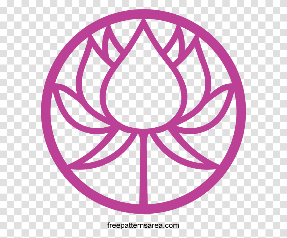 Lotas Svg Flower Inside Circle Logo, Symbol, Trademark, Emblem, Plant Transparent Png